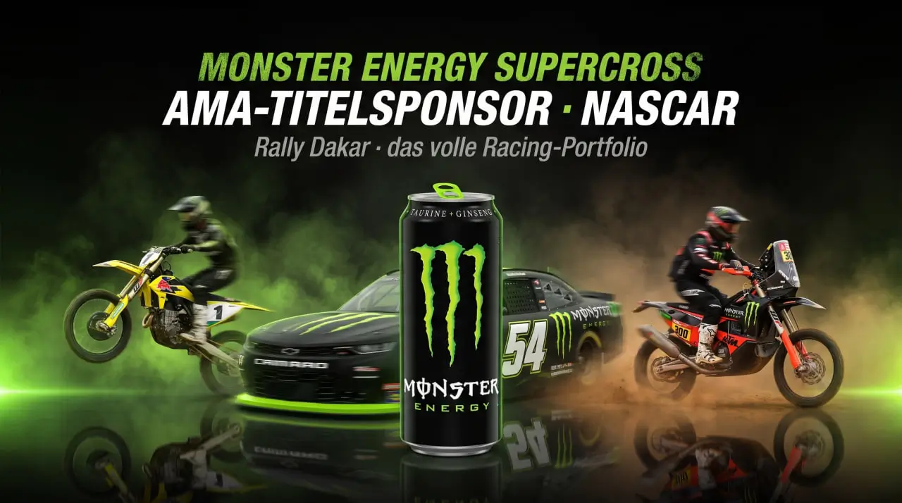 Monster Energy Supercross, AMA-Titelsponsor und NASCAR-Engagement